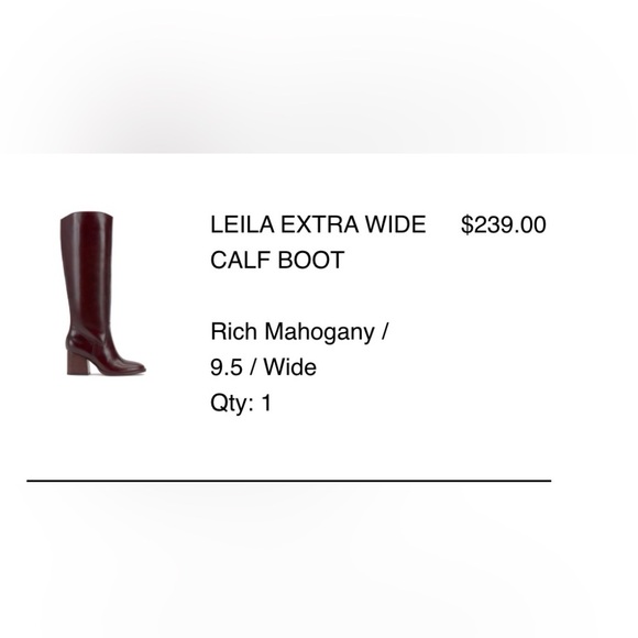 Vince Camuto Tall Leather Extra Wide Calf 9.5 Block-Heel Boots - Rich Mahogany - Picture 11 of 12